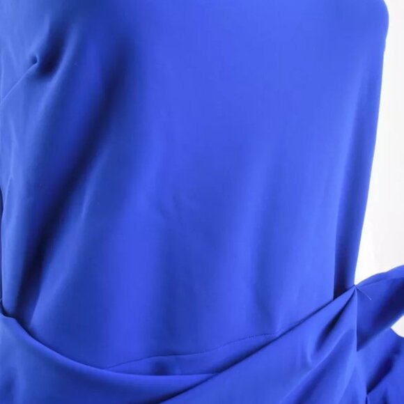 Chiara Boni La Petite Robe Amparo One-Shoulder Jersey Gown Dress Sz 10 Blue NWT - Picture 6 of 8